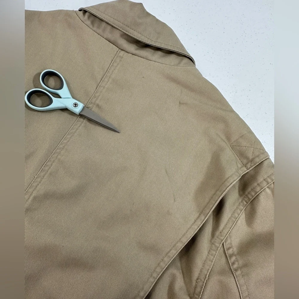 Duluth Trading Co Fire Hose Presentation Jacket Khaki Workwear Barn Blazer L Tan
